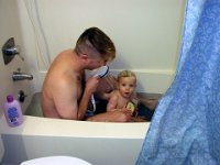 bath with dad